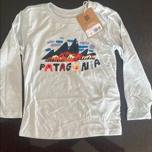 Patagonia Kids Long Sleeve Tee - Sky Blue